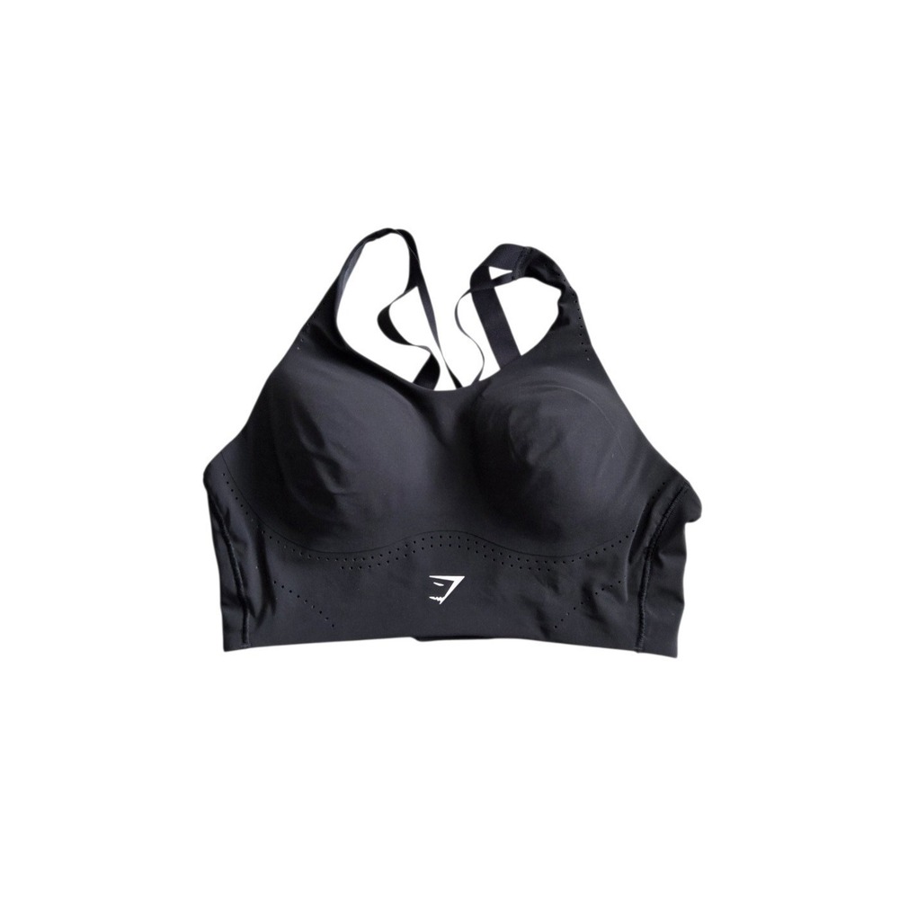 Gymshark High Support Sports Bra Small Molded Cups Wireless Strappy Run HIIT Blk